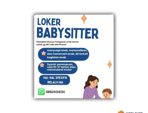 Lowongan kerja (loker) untuk posisi Babysitter, bandar lampung